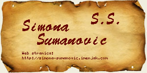 Simona Šumanović vizit kartica